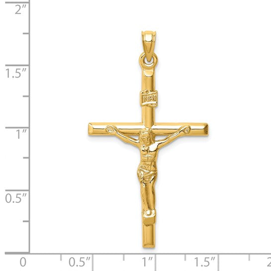 14k Two-Tone Crucifix Pendant