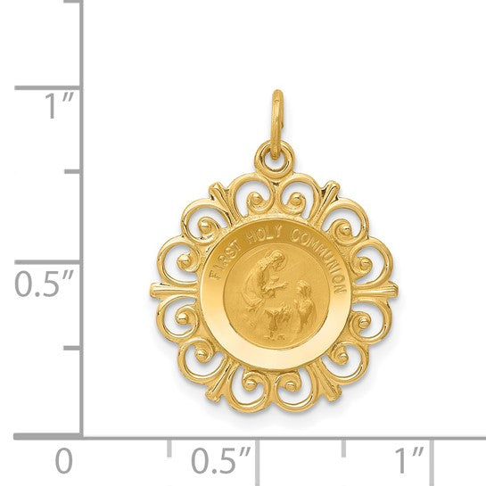 14k First Holy Communion Medallion