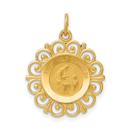 14k First Holy Communion Medallion