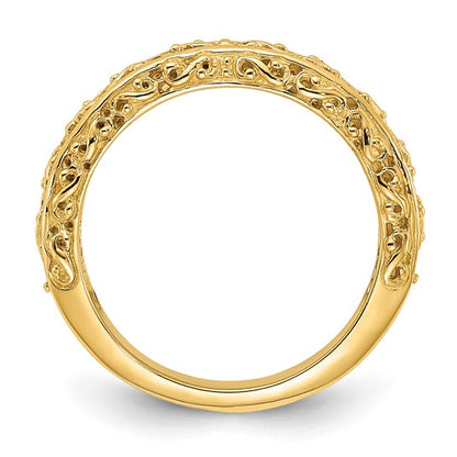 14k Filigree Wedding Bands - 3.00 mm