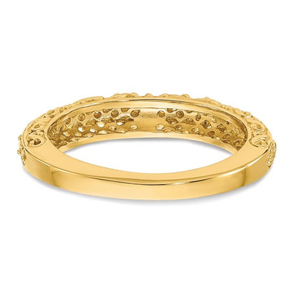 14k Filigree Wedding Bands - 3.00 mm