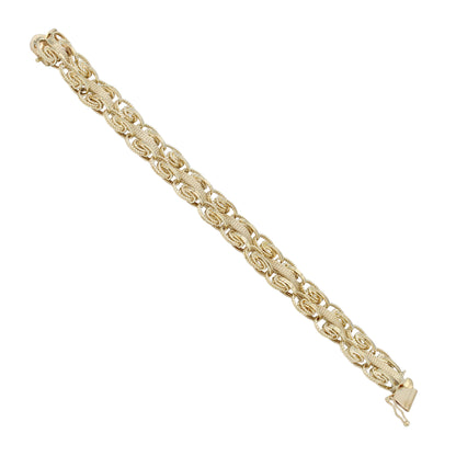 14k Yellow Gold Fancy Textured Wire Bracelet