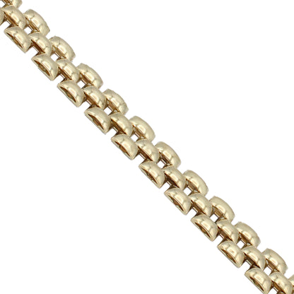 14k Yellow Gold Polished Panther Link Bracelet - 6.00 mm