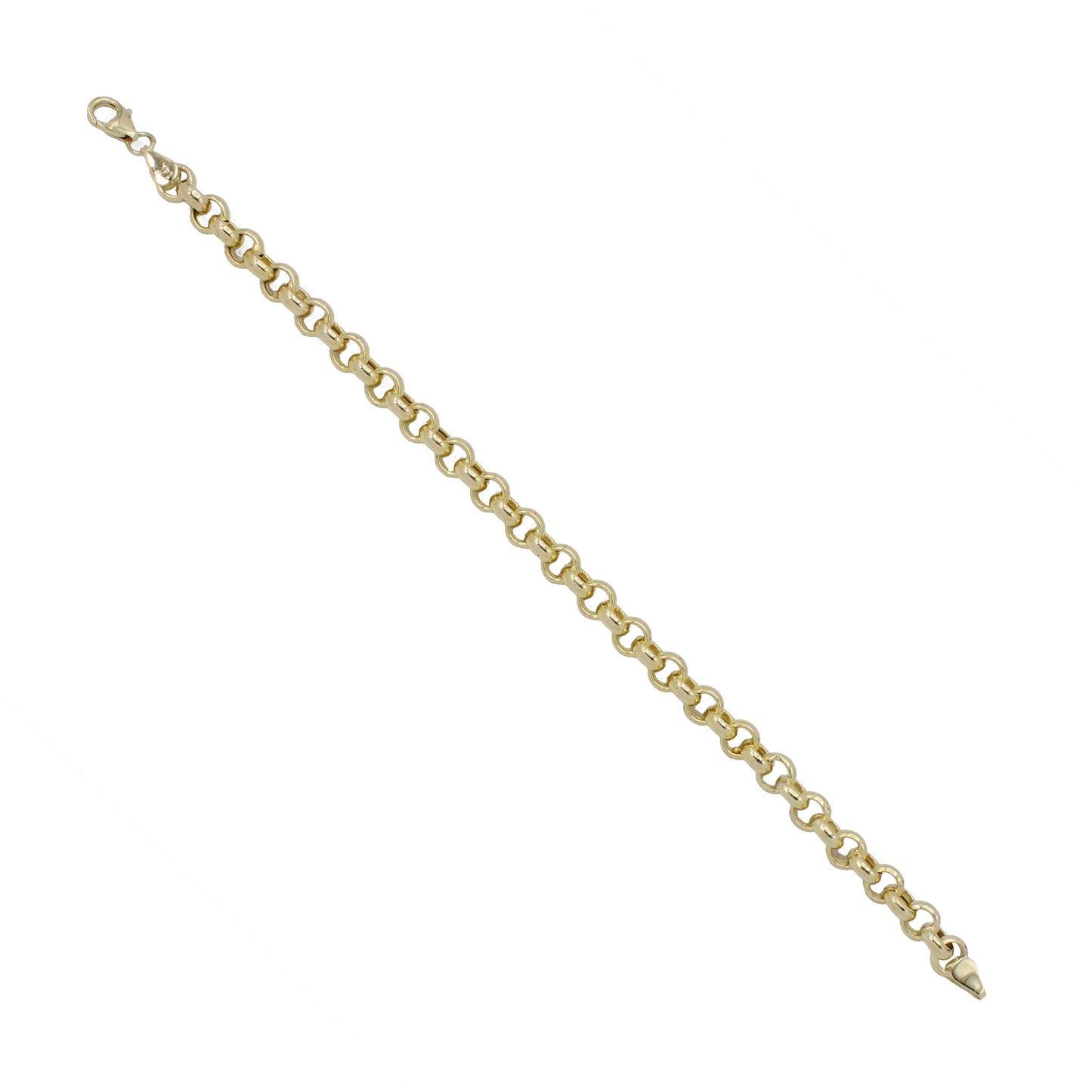 14k Yellow Gold Polished Rolo Link Bracelet