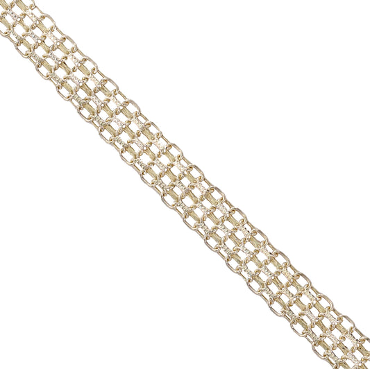 14k Yellow Gold Bismark Link Bracelet - 7.60 mm