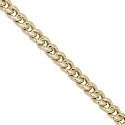 14k Yellow Gold Semi-Solid Cuban Link Bracelet - 5.60 mm