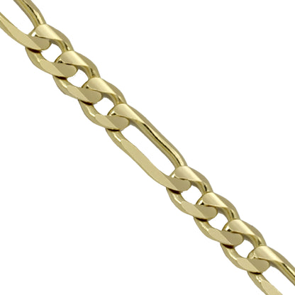 14k Yellow Gold Figaro Link Bracelet - 8.30 mm