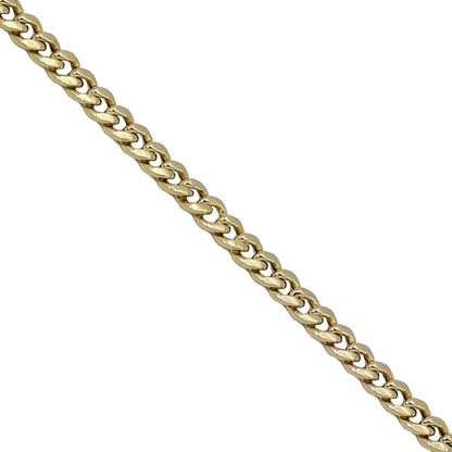 14k Yellow Gold Semi-Solid Cuban Link Bracelet - 3.60 mm