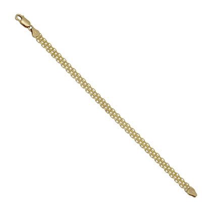 14k Yellow Gold Bismark Link Bracelet - 6.30 mm