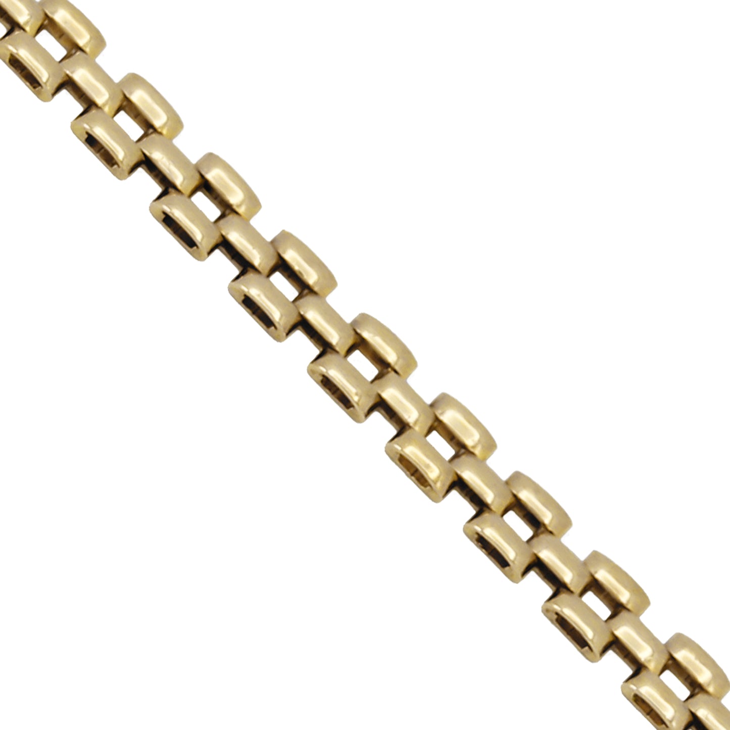 14k Yellow Gold Polished Panther Link Bracelet - 5.60 mm