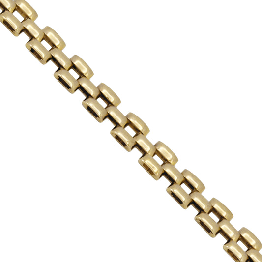 14k Yellow Gold Polished Panther Link Bracelet - 5.60 mm