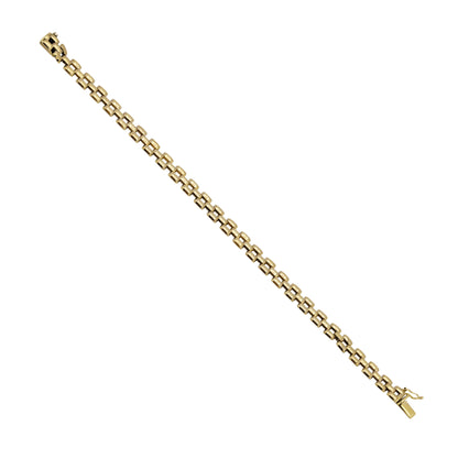 14k Yellow Gold Polished Panther Link Bracelet - 5.60 mm