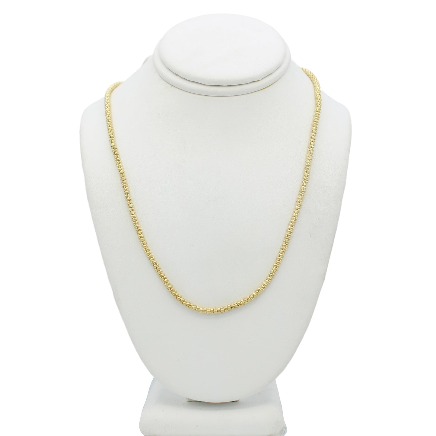 14k Yellow Gold Popcorn Necklace - 2.30 mm