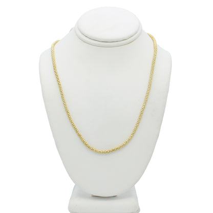 14k Yellow Gold Popcorn Necklace - 2.30 mm