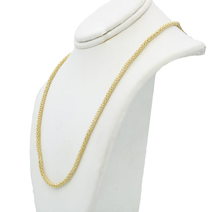 14k Yellow Gold Popcorn Necklace - 2.30 mm