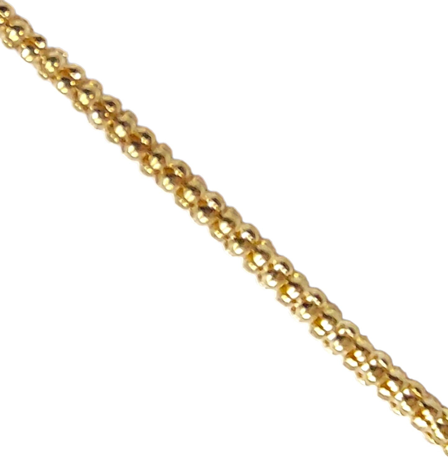 14k Yellow Gold Popcorn Necklace - 2.30 mm