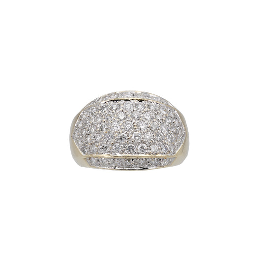 14k Yellow Gold Pave Diamond  Band Style Ring