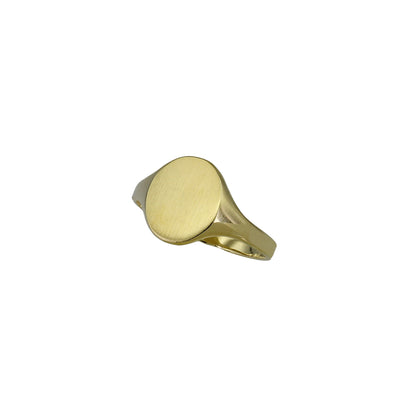 14k Yellow Gold Children's Oval Signet Ring