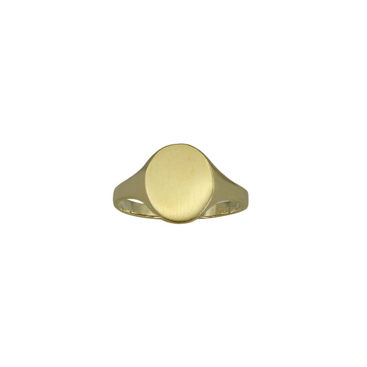 14k Yellow Gold Children's Oval Signet Ring