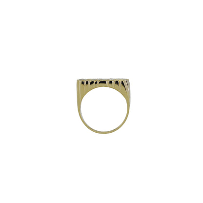 14k Yellow Gold Diamond #1 Wife Name Ring