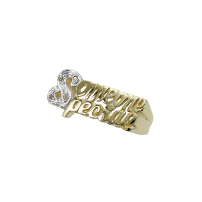 14k Yellow Gold Diamond Someone Special Name Ring