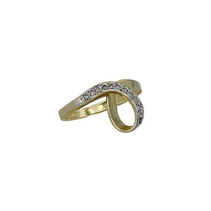 14k Yellow Gold Fancy Diamond Loop Ring