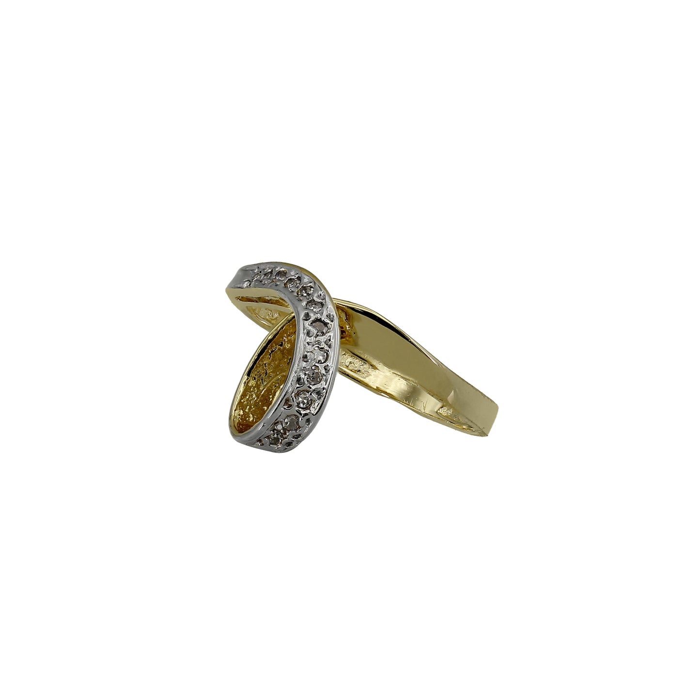 14k Yellow Gold Fancy Diamond Loop Ring