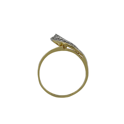 14k Yellow Gold Fancy Diamond Loop Ring