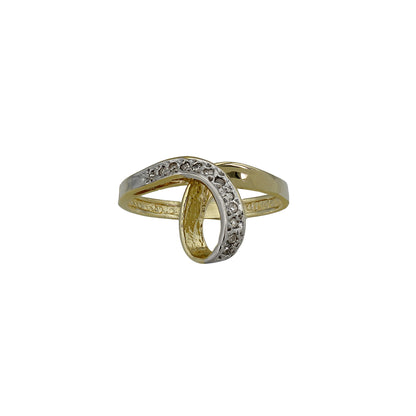 14k Yellow Gold Fancy Diamond Loop Ring