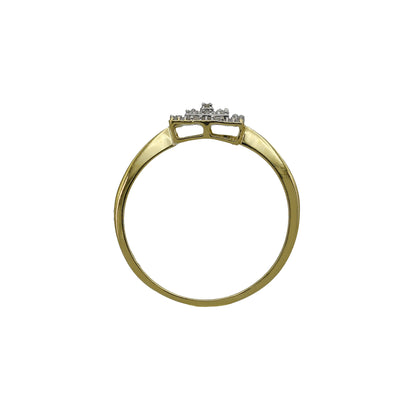 14k Yellow Gold Diamond Shapes Stackable Ring