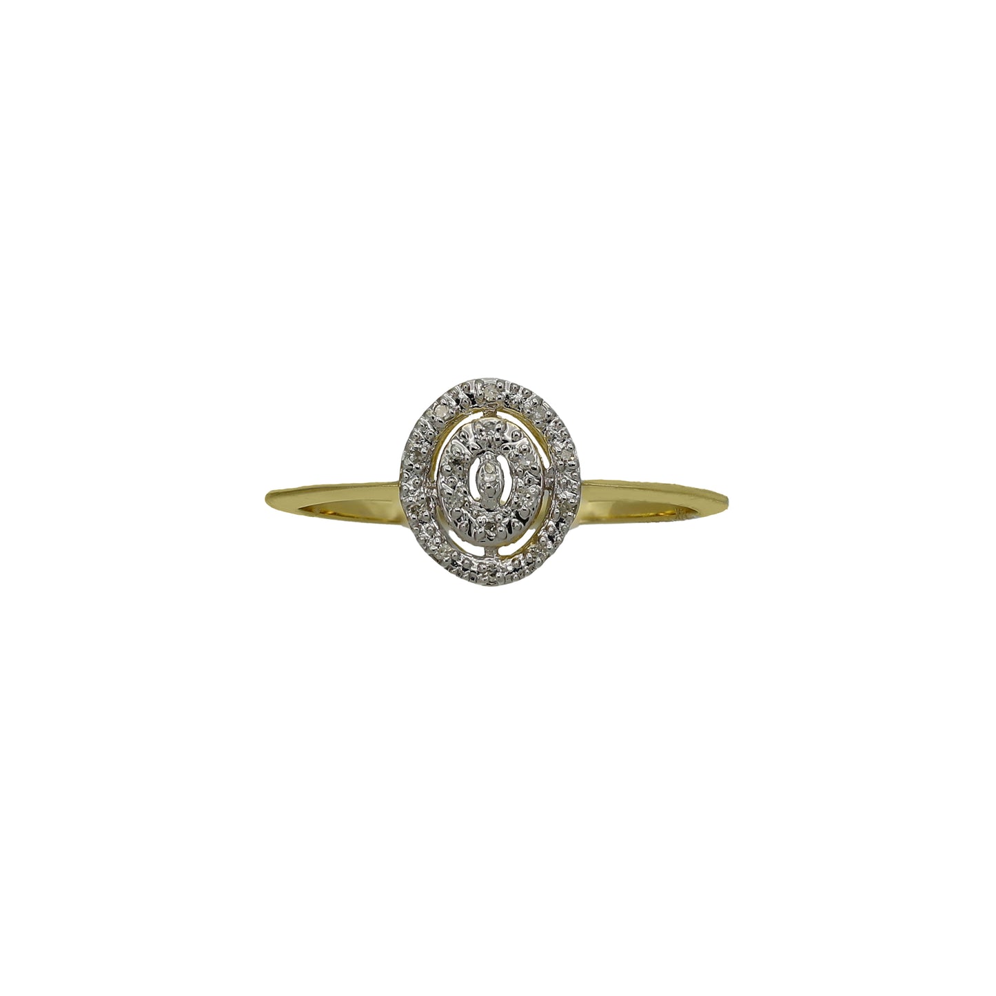 14k Yellow Gold Diamond Shapes Stackable Ring