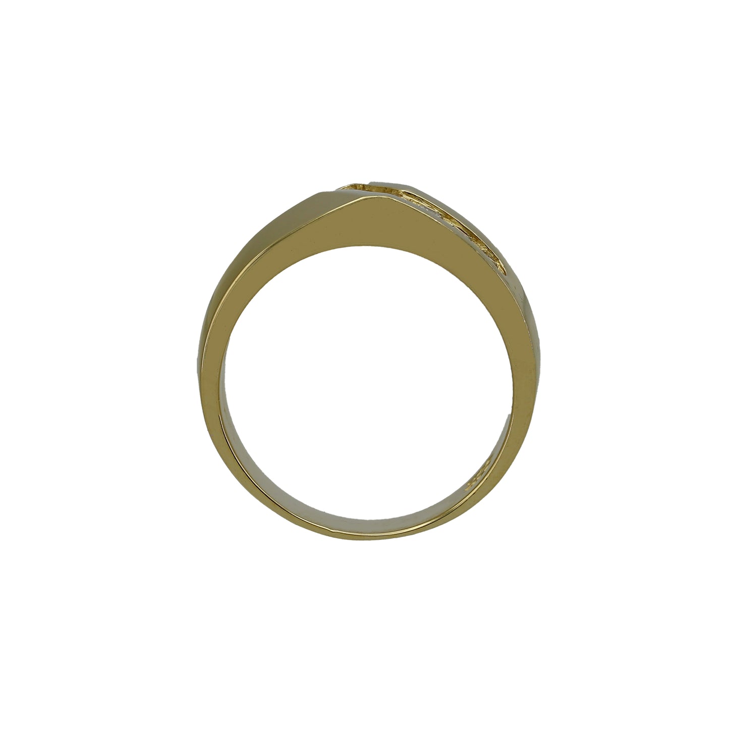 14k Yellow Gold Channel-Set Diamond Wedding Band