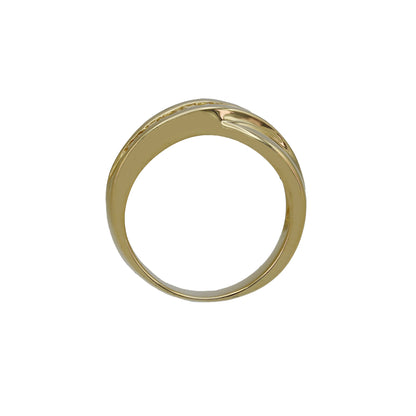 14k Yellow Gold Channel-Set Baguette Diamond Wedding Band