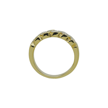 14k Yellow Gold S-Wave Diamond Wedding Band