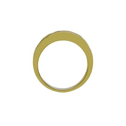 14k Yellow Gold Round-Cut Channel-Set Diamond Wedding Band