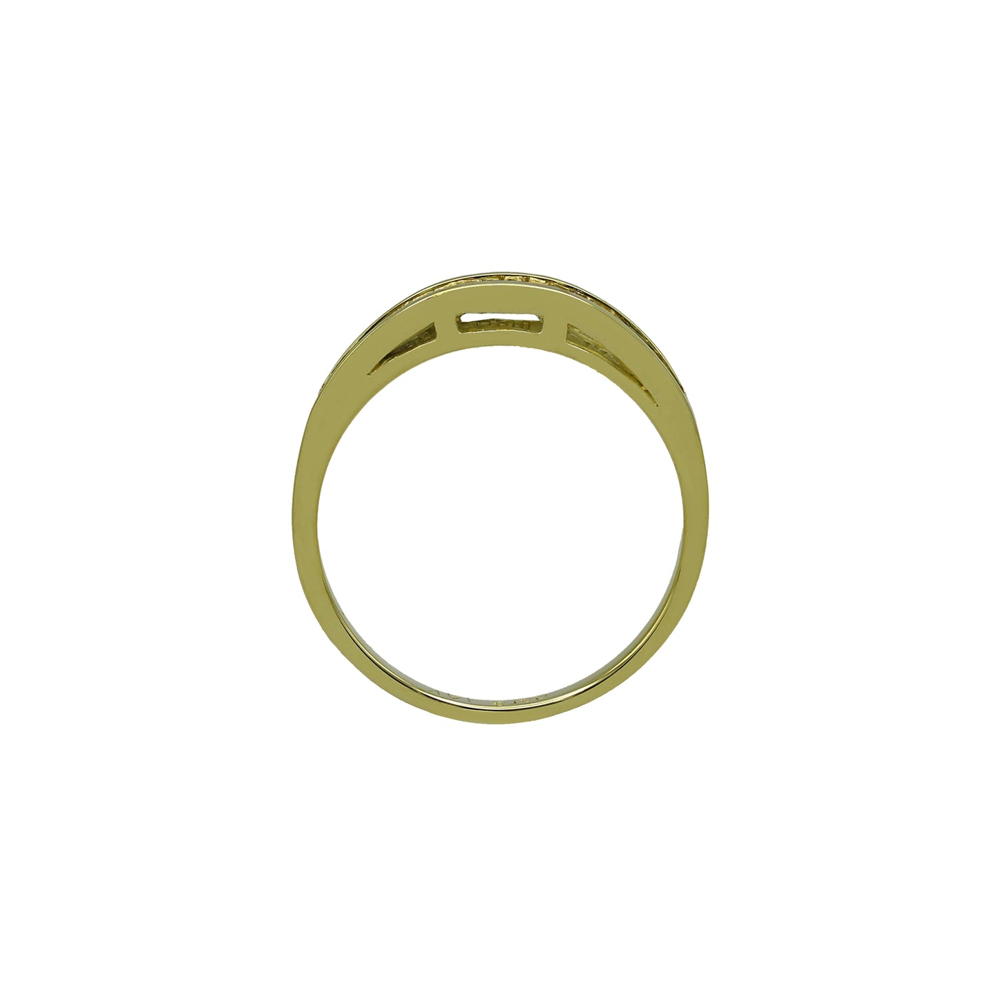 14k Yellow Gold Channel-Set Baguette Diamond Wedding Band