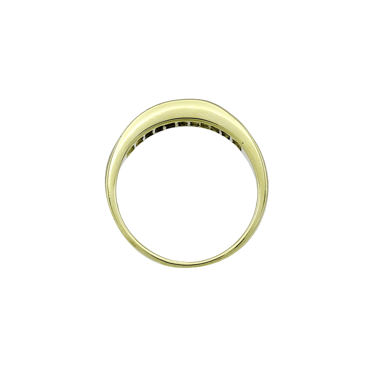 14k Yellow Gold Channel Setting Baguette Diamond Wedding Band