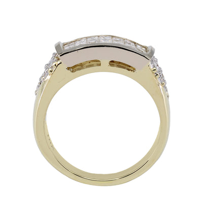 18k Yellow Gold Princess-Cut Invisible-Set Diamond Ring - 1.95ct TDW