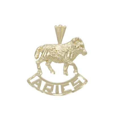 14k Yellow Gold Aries Zodiac Charm - Mar 21 - Apr 22