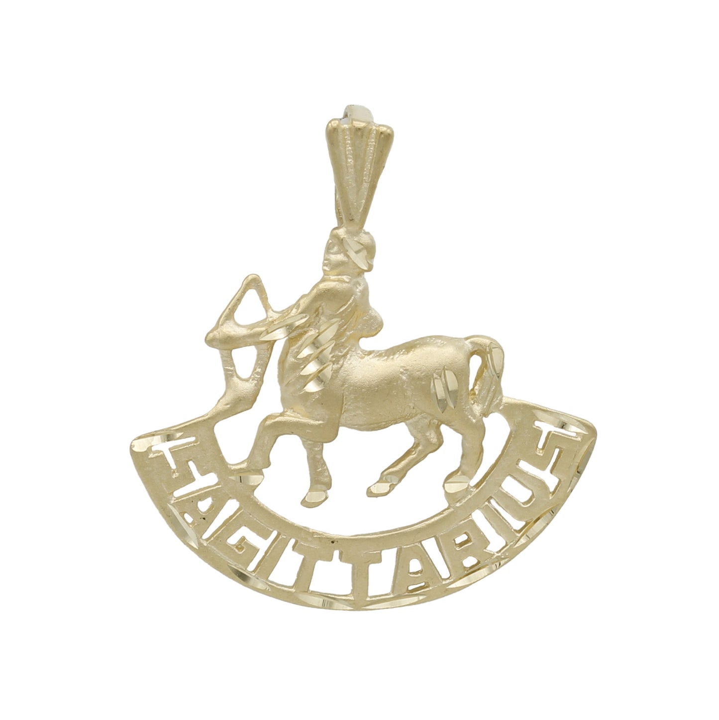 14k Yellow Gold Sagittarius Zodiac Charm - Nov 22 - Dec 21