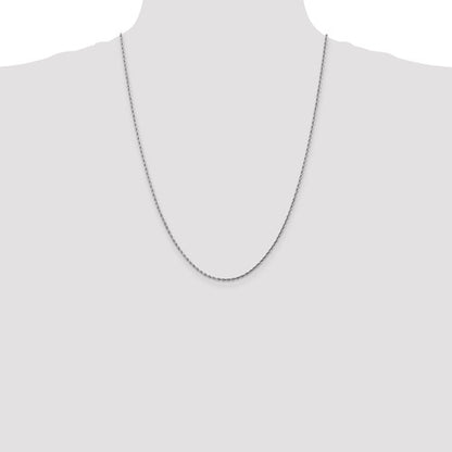 14k White Diamond-Cut Rope Chains - 1.75 mm