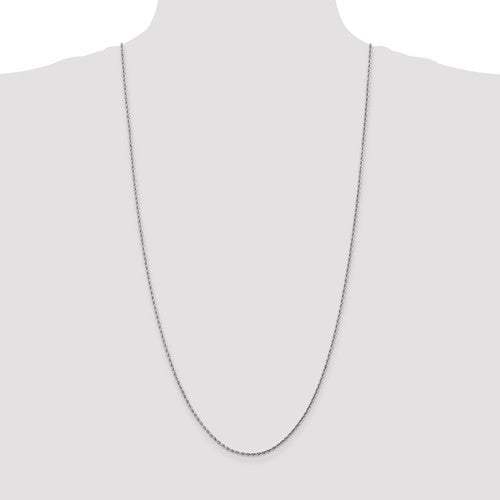 14k White Diamond-Cut Rope Chains - 1.75 mm