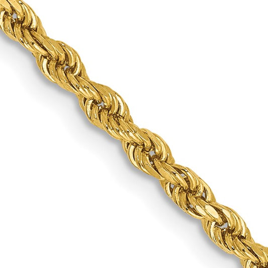 14k Diamond-Cut Rope Chain 2.20 mm