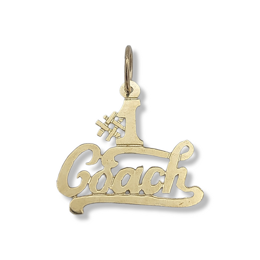 14k #1 Coach Charm