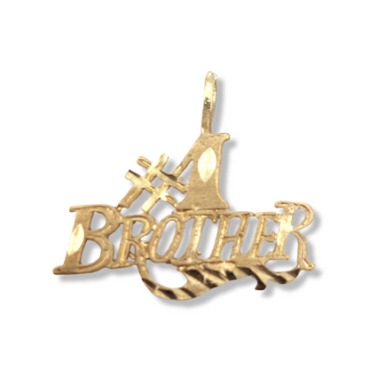 14k #1 Brother Charm