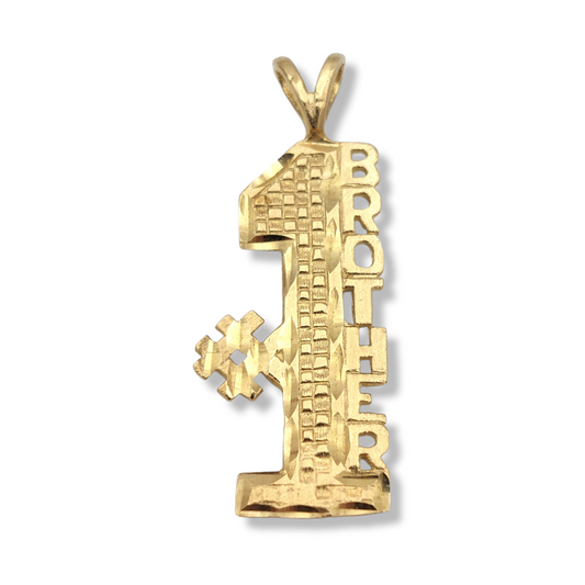 14k #1 Brother Charm