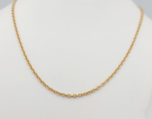 Sterling Silver Gold-Plated Cable Chain 1.95 mm