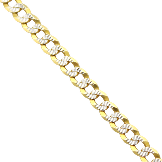14k Two-Tone Cuban Link Chain - 3.15 mm