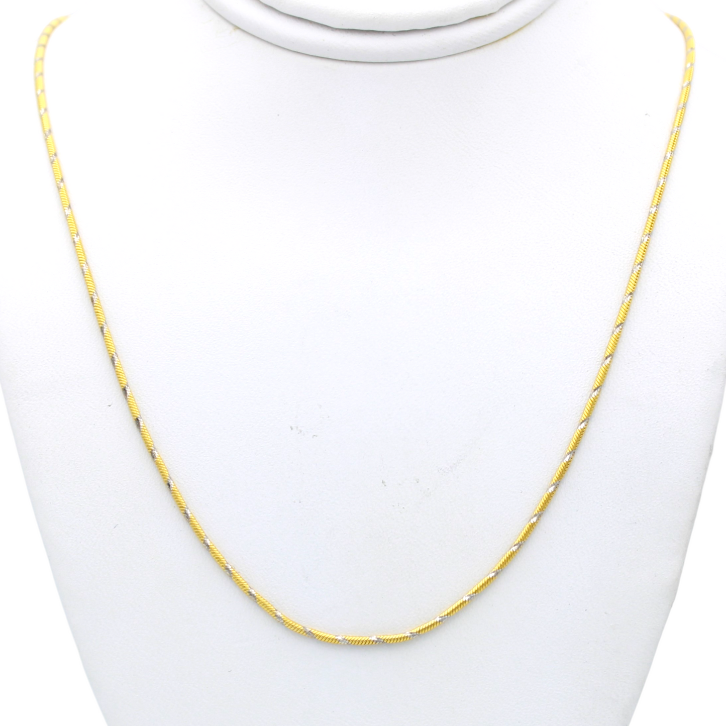 14k Two-Tone Snake Chain - 1.10 mm