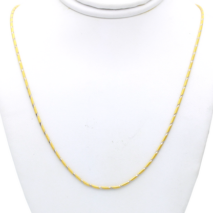 14k Two-Tone Snake Chain - 1.10 mm